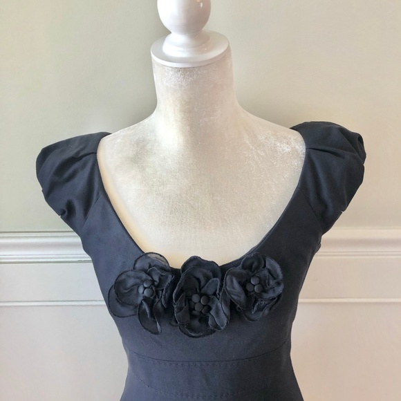 REBECCA TAYLOR Wool Blend Sheath Dress Navy Blue 6 - Picture 2 of 5